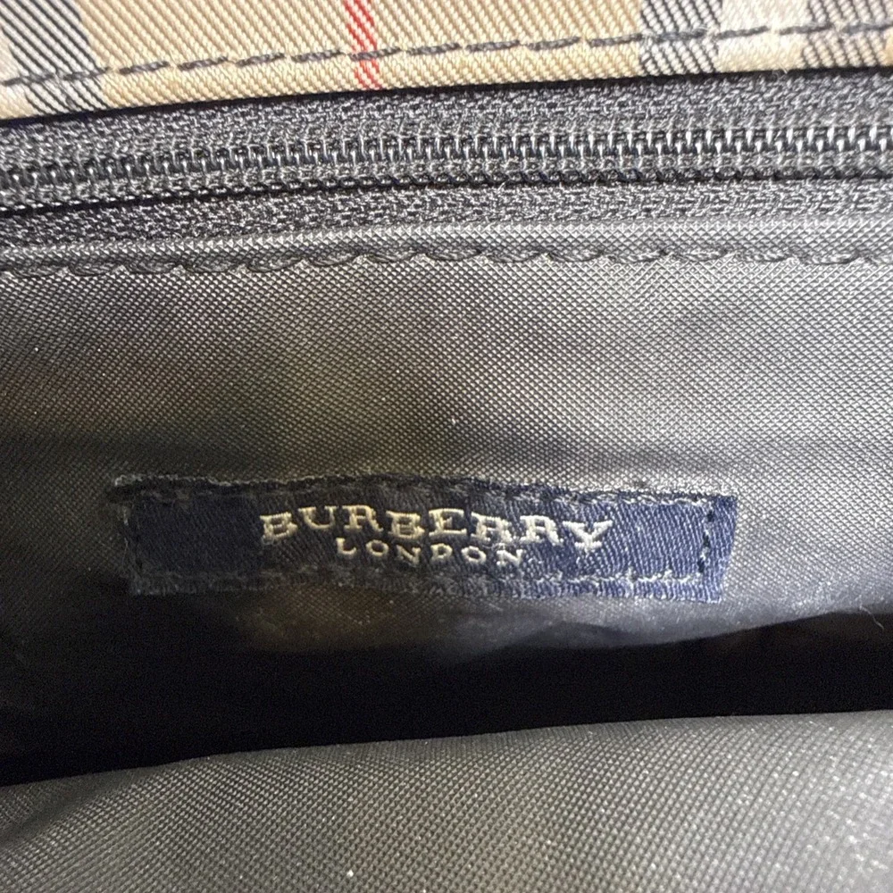 Burberry London Nova Check Tote – Coated Canvas & Leather – 9x8x4 Classic ITALY